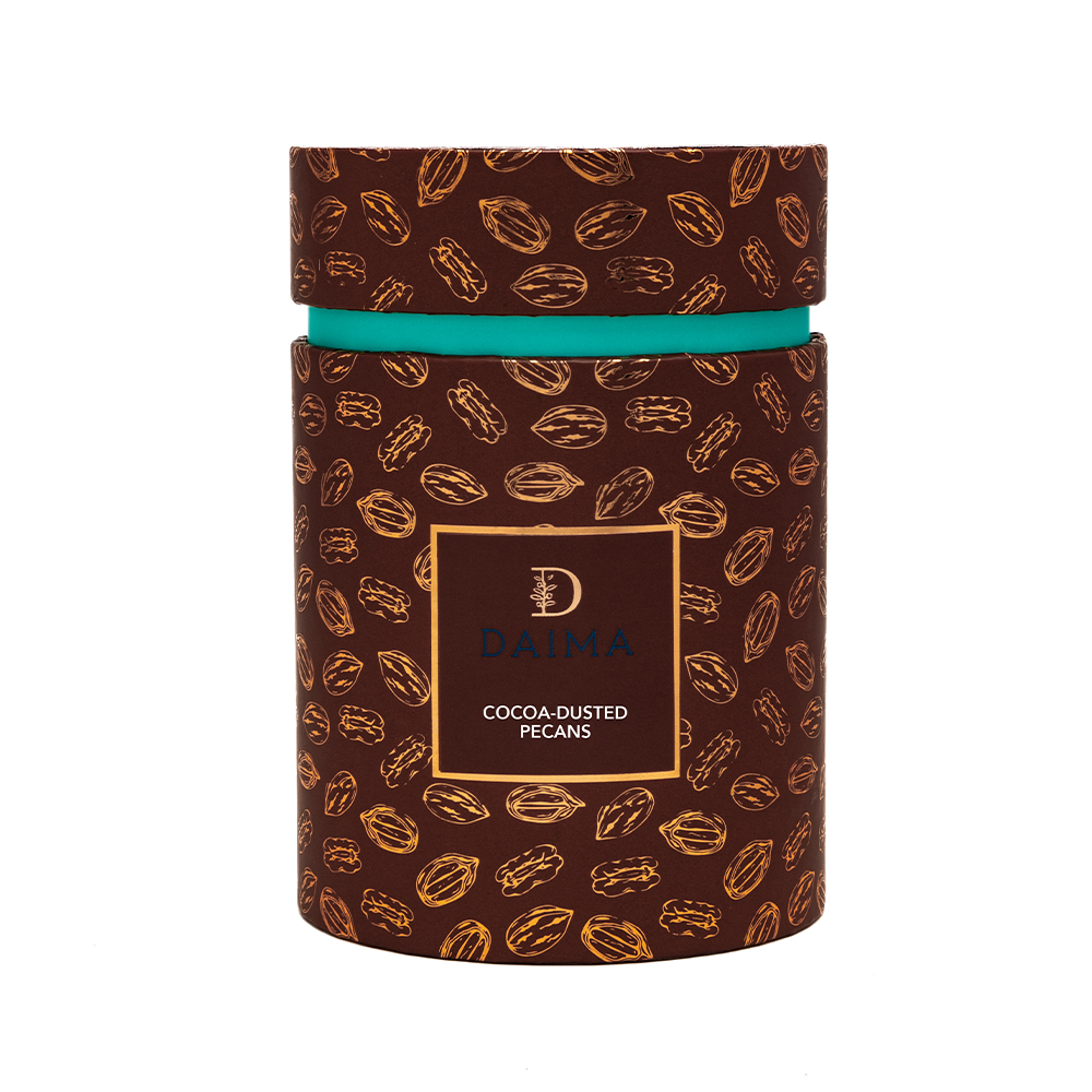 Picture of Pre Packed Dragee Cylinder Box Pecan Cocoa Powder 270gm